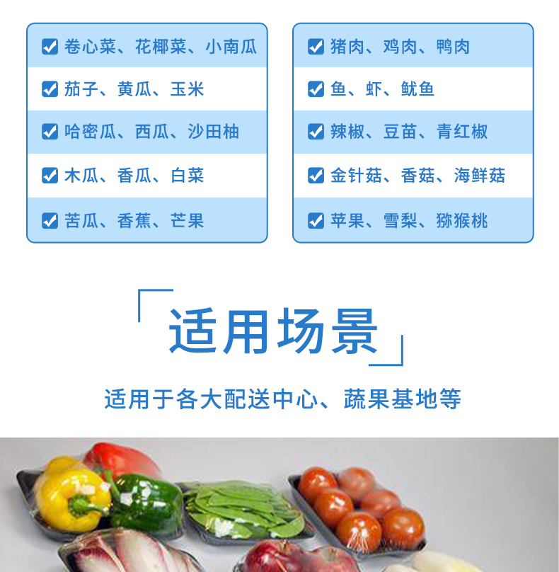 超市蔬菜保鮮膜包裝機 生鮮保鮮膜包裝機(圖3)
